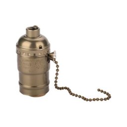 Desineo - Douille de type E27 chromé vintage avec interrupteur à chaînette