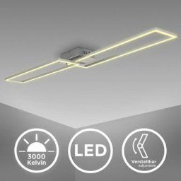 B.K.Licht I Cadre LED 40 Watt I plafonnier bureau pivotant I 3000 K blanc chaud I LED Frame