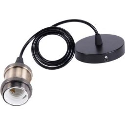 Lampe Suspension Vintage Style Industriel Douille Spirale E27 Lustre Simple Câble Support de Lampe