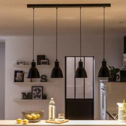 Suspension priddy noir, blanc, E27 max. 4X60W - Eglo