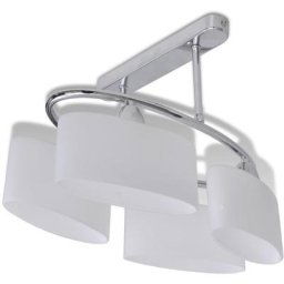 Plafonnier avec abat-jour en verre pour 4 ampoules E14 Vidaxl n/a