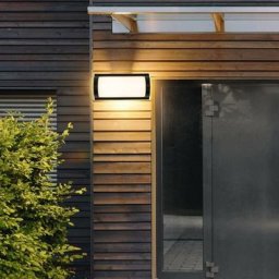 Applique Murale led 20W Noire Rectangulaire IP65 - Blanc Chaud 2300K - 3500K - Blanc Chaud 2300K