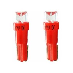 2x ampoule led 12V T5 W2x4,6d rouge voiture moto camion tracteur remorque