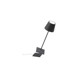 Zafferano - Poldina Pro Gris foncé lampe de table led rechargeable et dimmable
