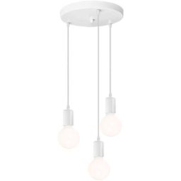 Luminaire Suspension Douille de lampe E27 avec Support de Disque Rond, Lampe de Plafond Edison