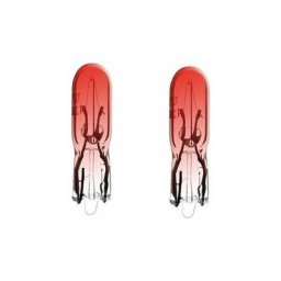 2x ampoule 12V 1,2W T5 W2x4,6D rouge wedge voiture tracteur remorque moto