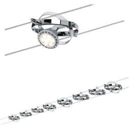Système complet d'éclairage sur câble Paulmann Cardan 94153 GU5.3 80 w chrome, chrome (mat) D652711