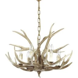 Ideal Lux - Chalet - Lustre à 6 ampoules, brun clair, E14