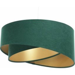 Bps Koncept - Suspension galaxy eco velours - Vert bouteille, doré - Vert bouteille, doré