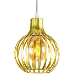 Suspension industrielle vintage métal forme cage corde ajustable pour salon chambre cuisine
