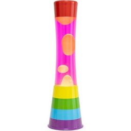 Lampe à poser en métal et verre Lave - Arc en ciel / Fuchsia