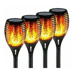 GP - 6pcs 12 Led Lumières solaires de flamme en plein air, Ip65 étanche Lumière solaire de jardin