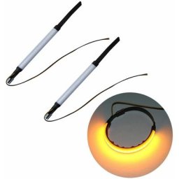 2 Pieces Moto Fourche Avant Bande Led Clignotant Indicateur Lumiere Anneau Lampe De Direction,