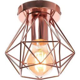 Plafonnier industrielle cage en métal fer forge, retro suspension luminaire lustre style vintage