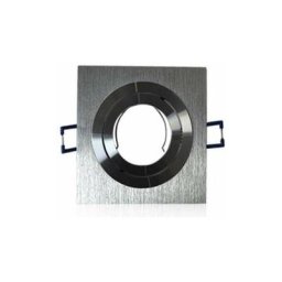 Support spot carré encastrable orientable aluminium MR16 - Aluminium brillant - Aluminium brillant