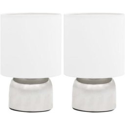 Vidaxl - Lampes de table 2 pcs Bouton tactile Blanc E14 n/a