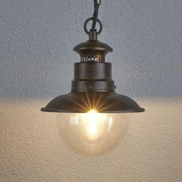 Lindby - Luminaire extérieur à intensité variable 'Eddie' - brun rouille, transparent