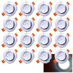 20X led Spot Spot encastré Set Spot encastré pour plafond IP44 3W a++ 230 v Blanc froid ce&rohs
