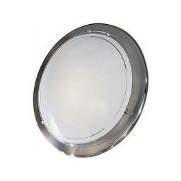 Plafonnier metal/verre nickel