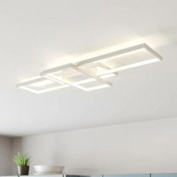 Led Plafonnier à intensité variable 'Poppy' en aluminium pour salon & salle à manger - blanc