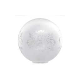 Abat-jour en verre boule mat 14cm bouche 5cm