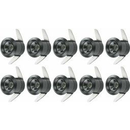 10pcs 1W Mini led Spots Encastrables avec Transformateur Séparé pour Vitrine Cuisine Escaliers