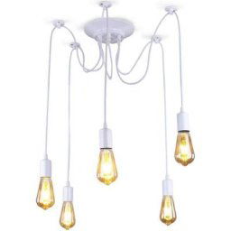 Lustre Suspension Araignee Design Industriel, Rétro Douille E27 Têtes Éclairage Lumières