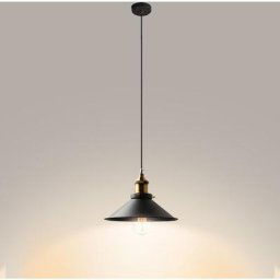 Lampe pendante industrielle Sdlogal E27 Métal Noire Retro Suspension Luminaire, Décoration de la