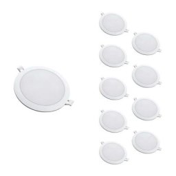 Spot led Encastrable Rond blanc 12W Ø115mm (Pack de 10) - Blanc Froid 6000K - 8000K - Blanc Froid