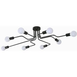 Plafonnier Industriel en Metal Lampe Rétro, 8 Lampe Lustre E27 Éclairage de Plafond Vintage Pour