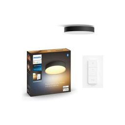 Philips Hue White Ambiance Plafonnier Enrave Small noir, compatible Bluetooth, fonctionne avec