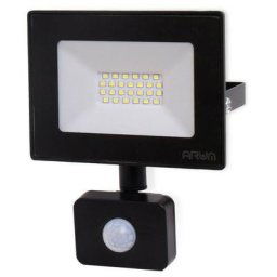 Arum Lighting - Projecteur led 20W Eq 150 w Noir détecteur de mouvement IP65 Température de