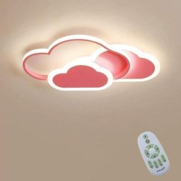 32W Plafonnier led, Plafonnier Nuage Créatif, Télécommande Dimmable 3000K-6000K, Plafonnier Nuage
