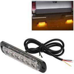 Feux flash led, 4 pièces Feux Stroboscopique 12-24 v Voiture 6 led Lampe Flash Strobe D'urgence