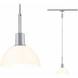 URail pendule Sarrasani max 20W E14 chrome mat / Opal 230V chrome métallique mat de verre, Opal