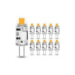 Lot de 10 ampoules led G4 2 w cob - Remplace les ampoules halognes de 20 w - Blanc chaud 3000 k