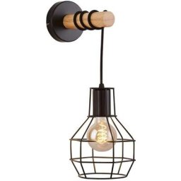 Applique murale interieur Vintage Lampe murale chambre en Bois Appliques murales industrielle