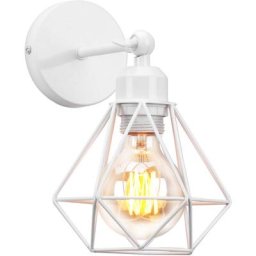 Stoex - Applique murale interieur industrielle réglable cage forme diamant vintage E27 pour salons