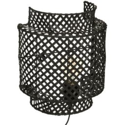 Applique Bambou Liby D23cm noir - Atmosphera créateur d'intérieur - Noir