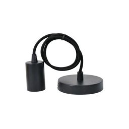 Suspension luminaire style vintage XXCELL - noir mat - E27 - 1m - Noir