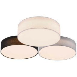 Plafonnier Lugano Blanc Noir Gris 1x38W smd led - Blanc