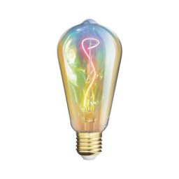 Ampoule Filament led ST64 Licorne, culot E27, 1800 Kelvins , Blanc chaud - RFDE240STUNIC - Xanlite