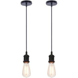 Suspension luminaire en métal diy lampe accessoires lot de 2 , Douilles Spirale E27 avec câble