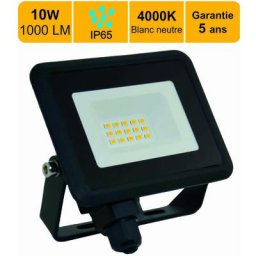 Projecteurs led 10W 1000 lm 4000K IP65 connexion en direct - garantie 5 ans