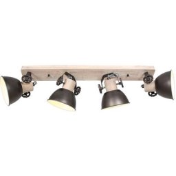 Plafonnier Mexlite Gearwood Anthracite en Bois - caoutchouc - 2729A - Anthracite en Bois