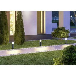 Trio-leuchten - trio leuchten hoosic lampadaire d'extérieur en aluminium anthracite/blanc