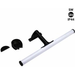 Applique led tubulaire pour miroir de salle de bains - 30cm - 5W 3 possibilités de fixation Noir