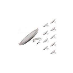 Spot LED Encastrable Rond 12W ALU (Pack de 10) - Blanc Froid 6000K - 8000K - Blanc Froid 6000K
