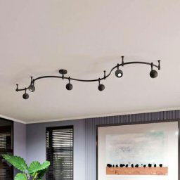 Luminaire sur rail électrique à intensité variable 'Delila' en métal pour salon & salle à manger