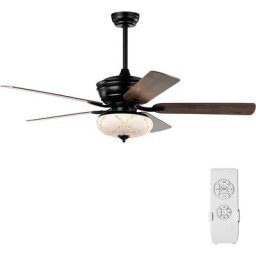 3 en 1 Ventilateur de Plafond avec Lumière led et Télécommande 132 cm Moteur Réversible 5 Pales, 3